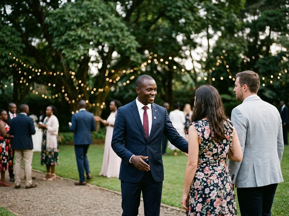 Champion Security protocol and security team receiving guests at a garden wedding